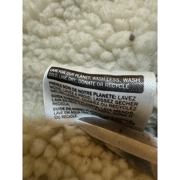 Levis Mens Sherpa Lined Trucker Jacket Olive Brown Canvas Size XL - Picture 12 of 12